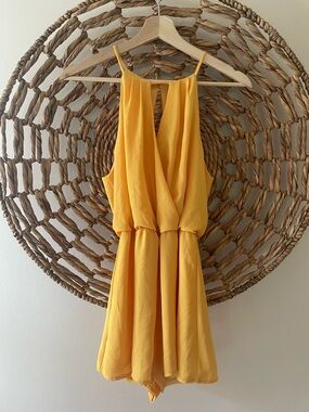 Lush Yellow Sleeveless V-Neck Dress